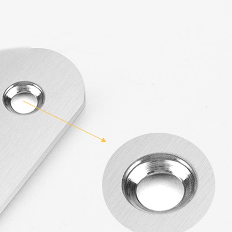Tiberham Stainless Steel Corner Bracket, Tiberham 90 Degree Right Angle Corner Brace Plate, 47 x 47 x 38 mm L Shaped Furniture Fastener Joint Corner Connector for Wood Shelf Cabinet Table Chair (Pack of 4) - Image 3